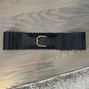 Anthropologie Black Belt with Gold Accents